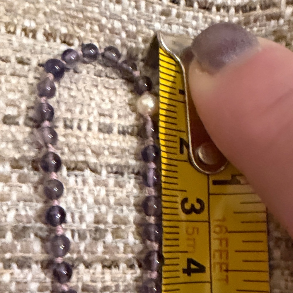 Lee Brevard Iolite, Peal, & Sterling Silver Fossil Pendant & LB Fossil Earring - Picture 12 of 12